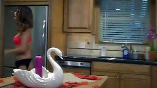 Teen slut Jade Jantzen fucked hard in the kitchen by a burglar who breaks into her house