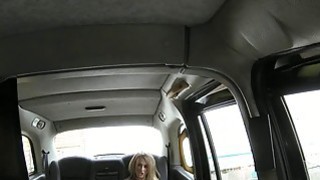Tight babe takes driver cock in her twat for a free cab fare